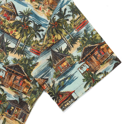 Tropical Hawaiian Button Short Sleeve Shirt