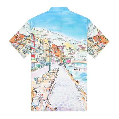 Coastal Town Theme Resort Wear Short Sleeve Shirt