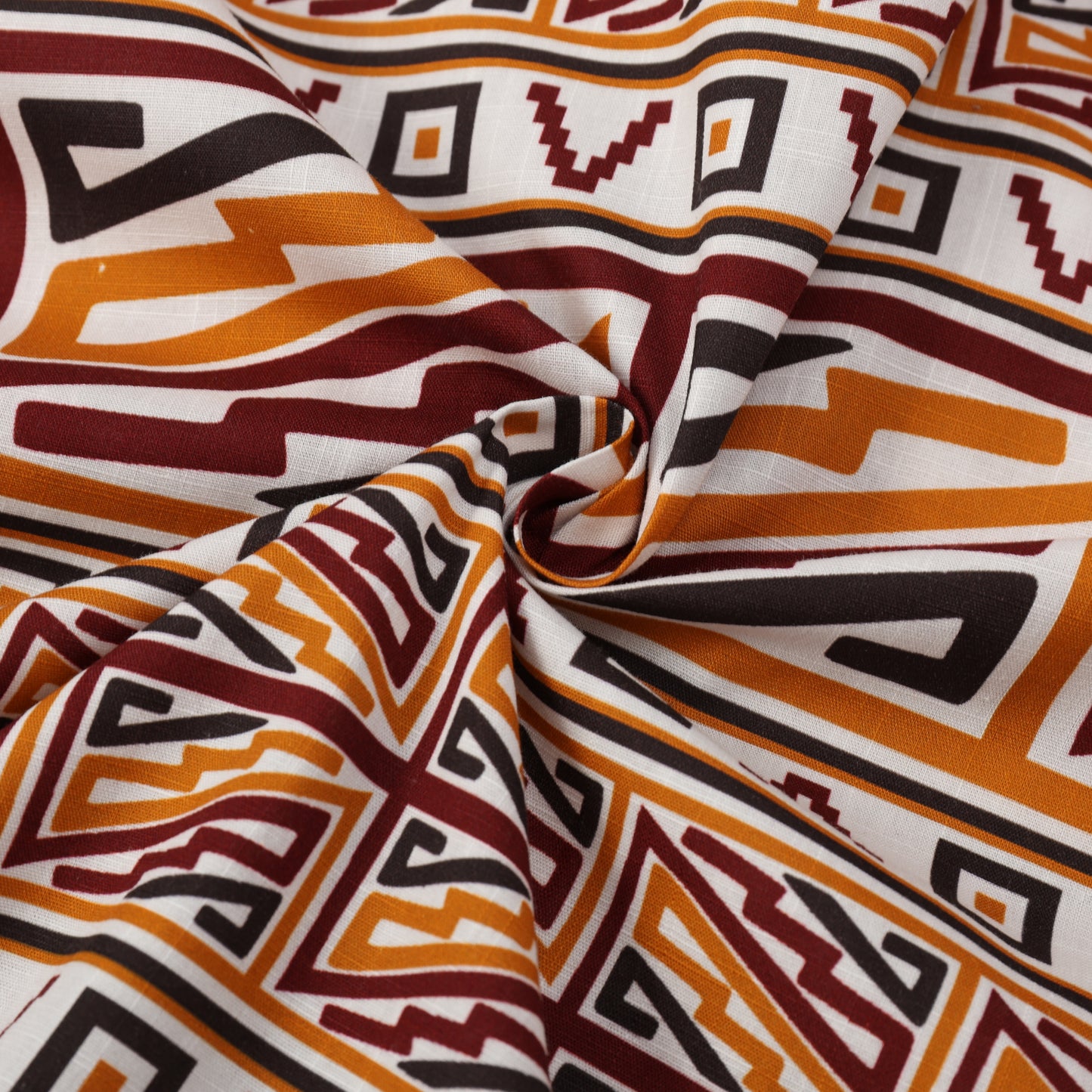Tribal Brown Totem Pattern Button Short Sleeve Shirt