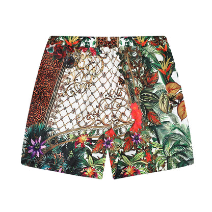 Gorgeous Floral Pattern Waistband Shorts