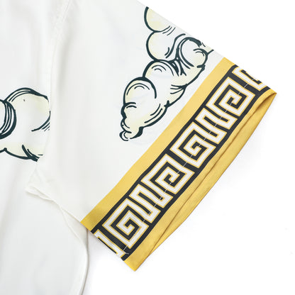 Greek God Sun Pattern Camp Collar Casual Shirt for Men