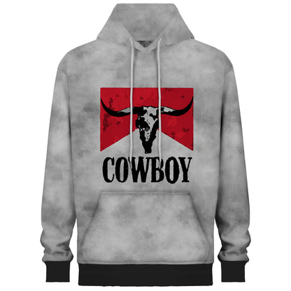 Cowboy Print Hooded Sweatshirt