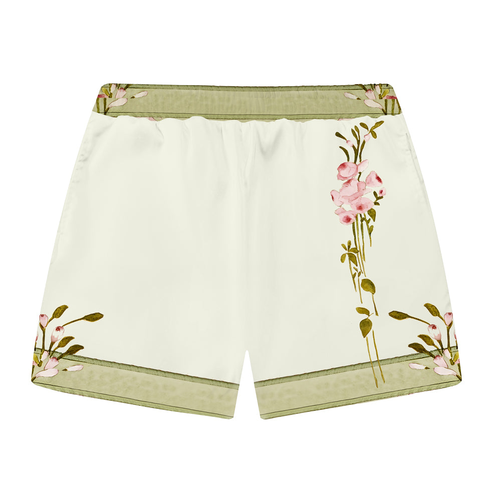 Jesus Portrait Print Elastic Waistband Summer Casual Shorts