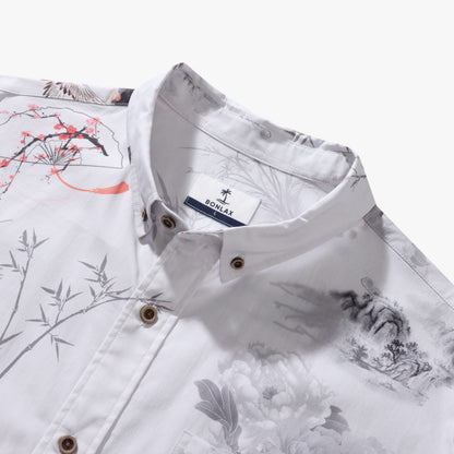 Oriental Poetic Landscape Shirt