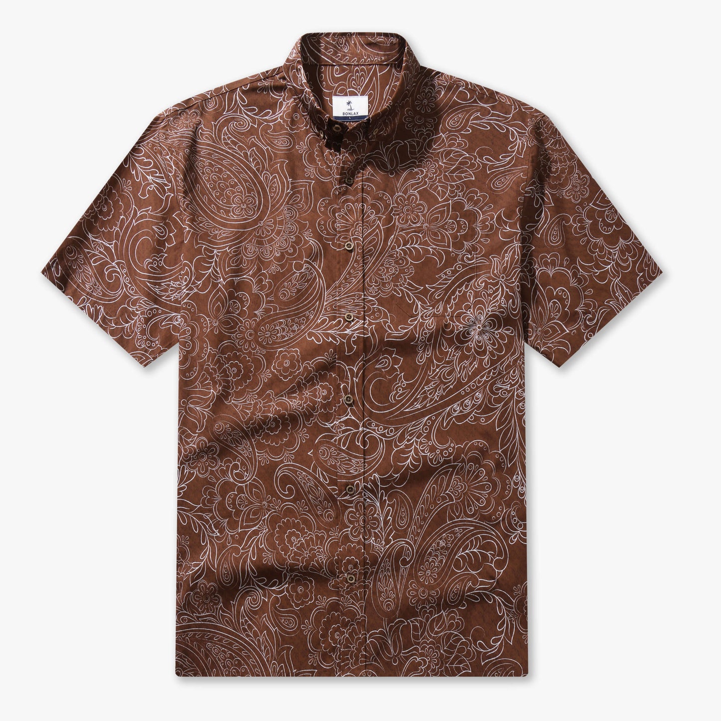 Cocoa Paisley Vintage Short-Sleeve
