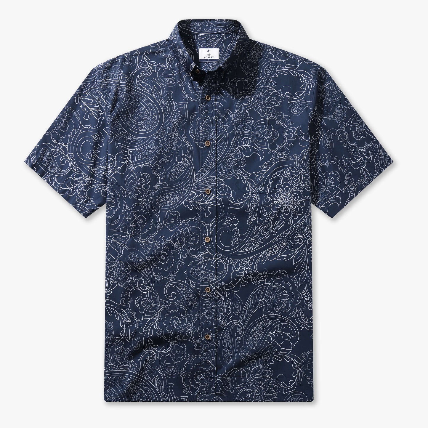 Cocoa Paisley Vintage Short-Sleeve