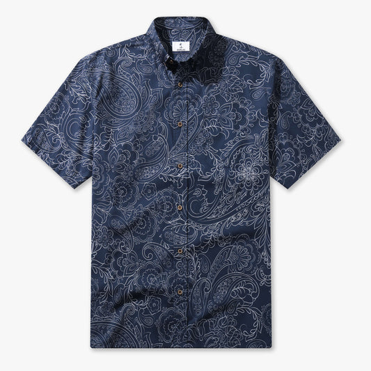 Cocoa Paisley Vintage Short-Sleeve