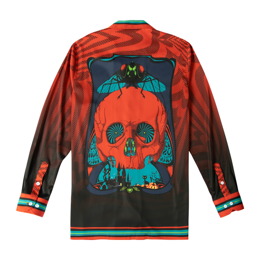 Halloween Long Sleeve Camp Collar Shirt