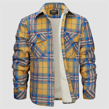 Plaid Button Down Flannel Shirt Jacket