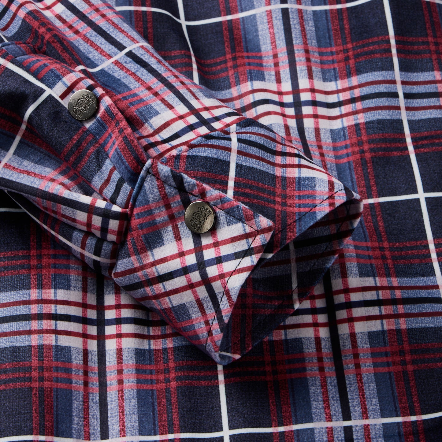 Flannel Plaid Button Shirt Lumber Jacket - White Red