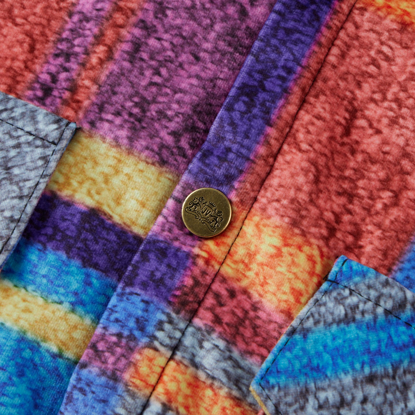 Vintage Color Plaid Button Flannel Jacket