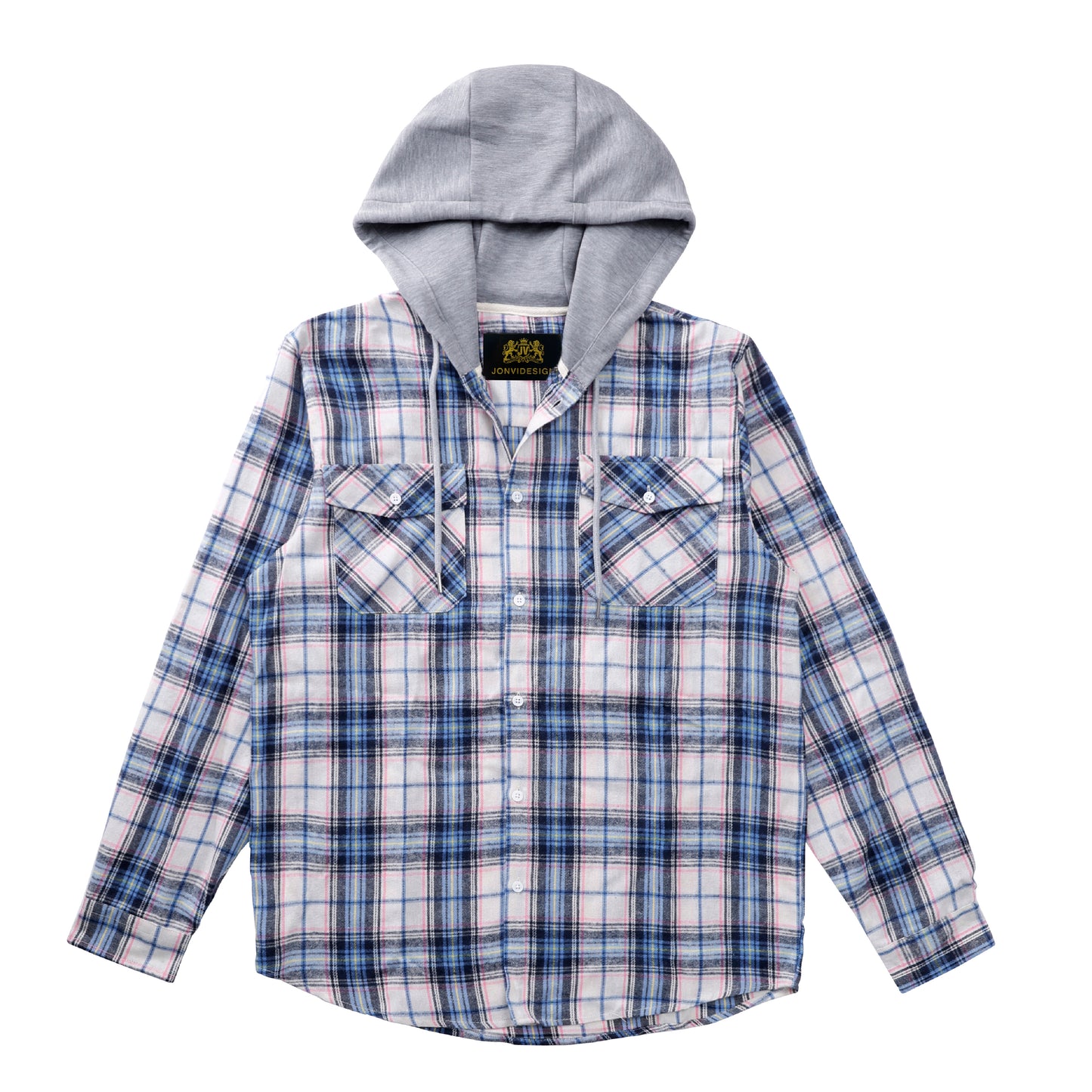 Classic Plaid Hooded Shirt Perfect For Daily Wear