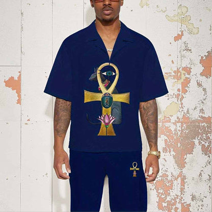 Ancient Egyptian Sacred Cat Short-Sleeved Shirt