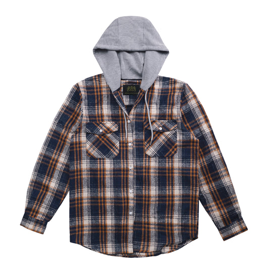 Outdoor Fashion Wear Pure Cotton Hooded Shirt