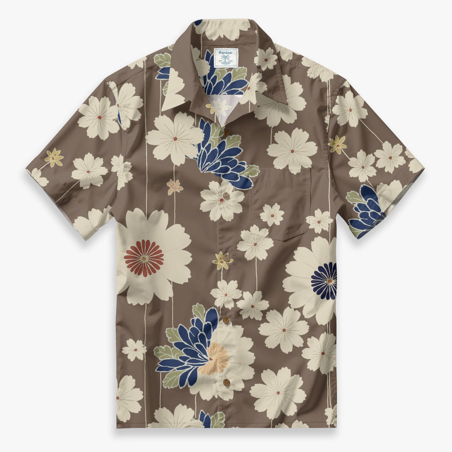 Midnight Petal Waltz Camp Shirt