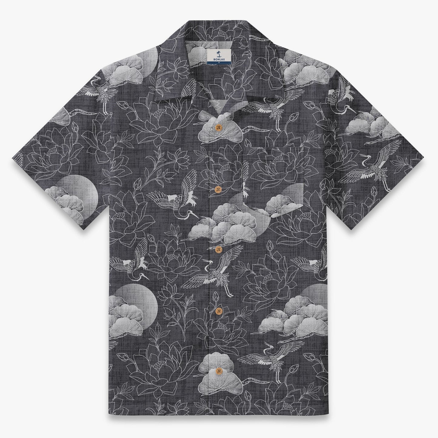Ethereal Crane & Bloom Camp Shirt