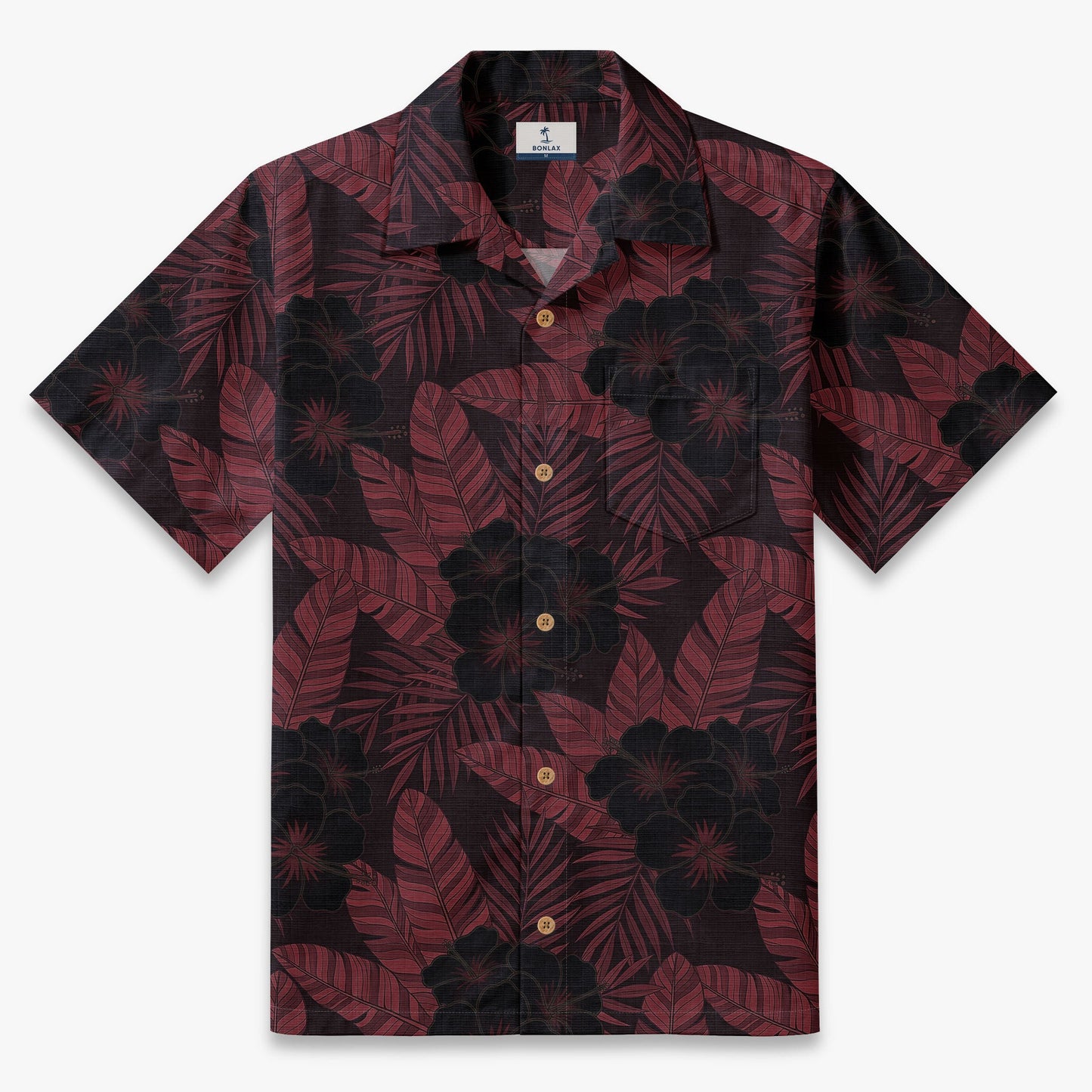 Moonlit Hibiscus Camp Shirt