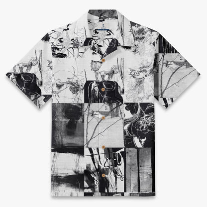 Abstract Ink Canvas Camp Shirt