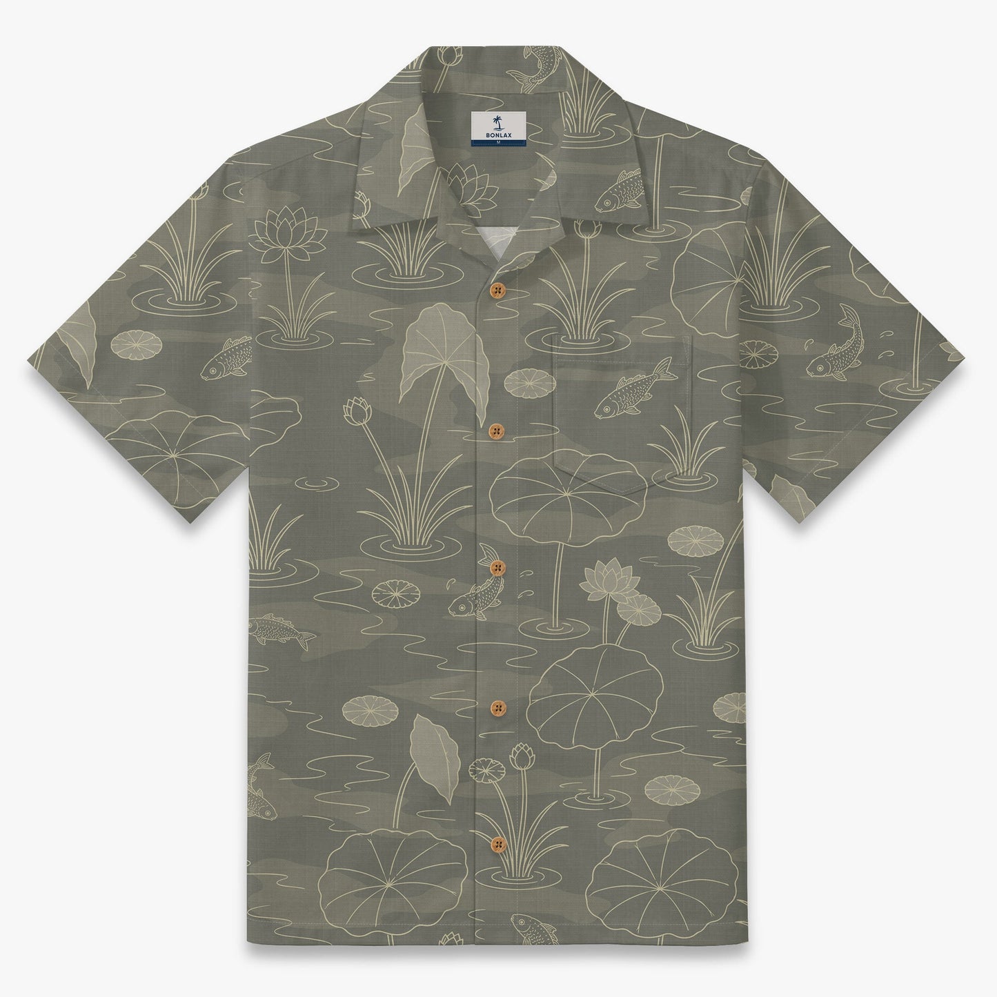 Koi Lotus Reverie Camp Shirt