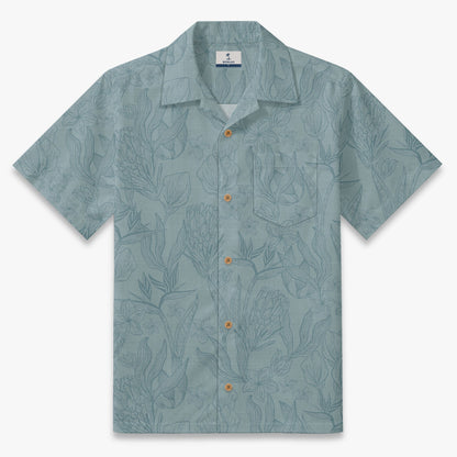 Coastal Protea Sketch Camp Shirt