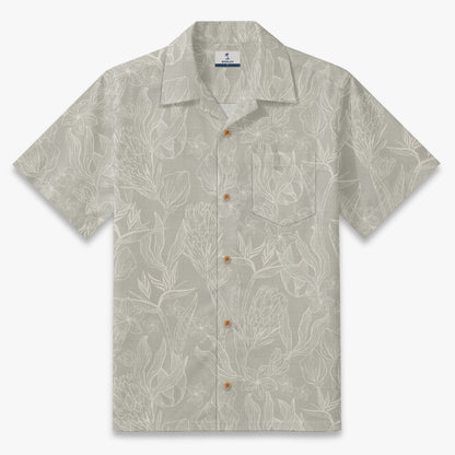 Coastal Protea Sketch Camp Shirt