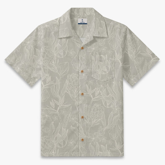Coastal Protea Sketch Camp Shirt