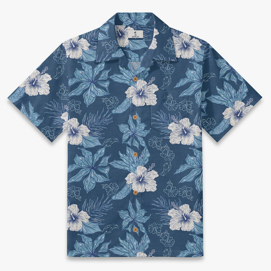 Midnight Hibiscus Camp Shirt