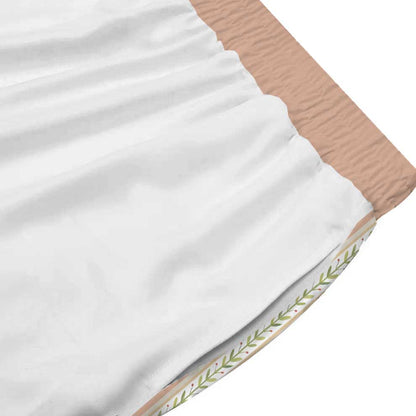 Green Floral Pattern Casual Trousers With Elastic Waistband