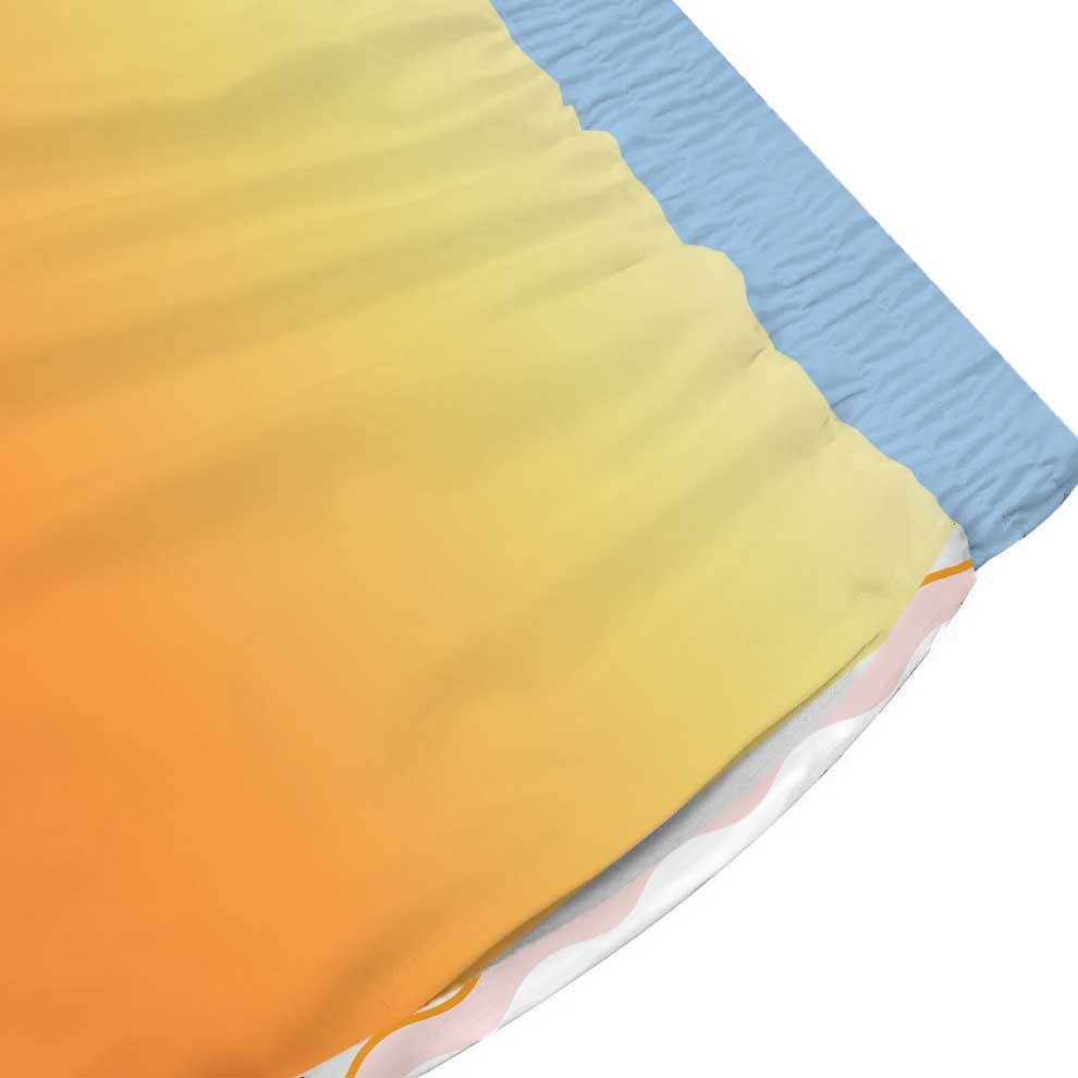 Angel Sun Pattern Casual Trousers With Elastic Waistband