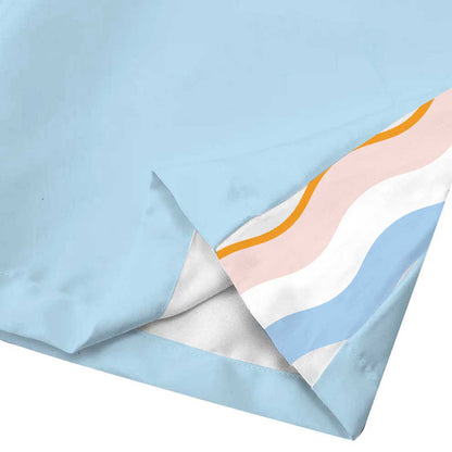 Angel Sun Pattern Casual Trousers With Elastic Waistband