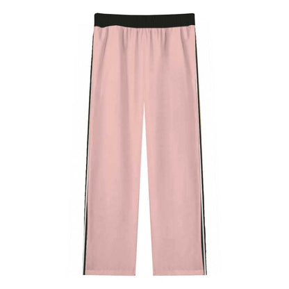 Pink Goddess Statue Pattern Casual Trousers With Elastic Waistband