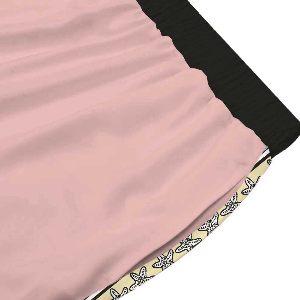 Pink Goddess Statue Pattern Casual Trousers With Elastic Waistband