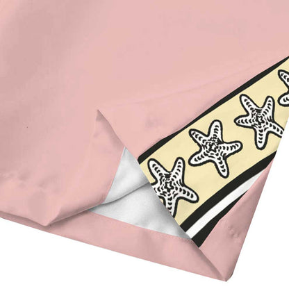 Pink Goddess Statue Pattern Casual Trousers With Elastic Waistband