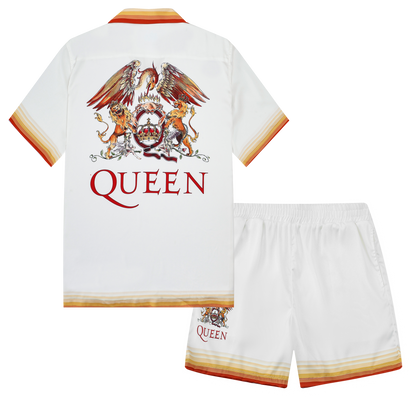 Queen Camp Collar Short Sleeve Shirt