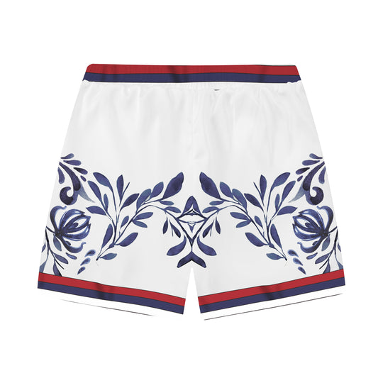 Virgin Mary Print Elastic Waistband Summer Casual Shorts