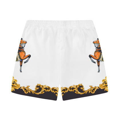 Indians Print Elastic Waistband Summer Casual Shorts