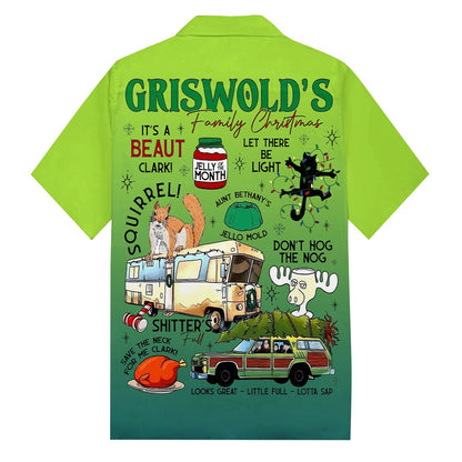 National Lampoon’s Christmas Vacation Retro Camp Collar Short-Sleeve Shirt