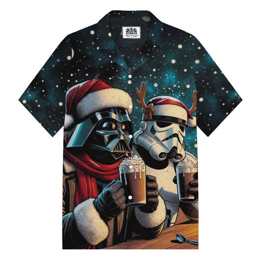 Star Wars Christmas Outfit Retro Camp Collar Short Sleeve Shirt
