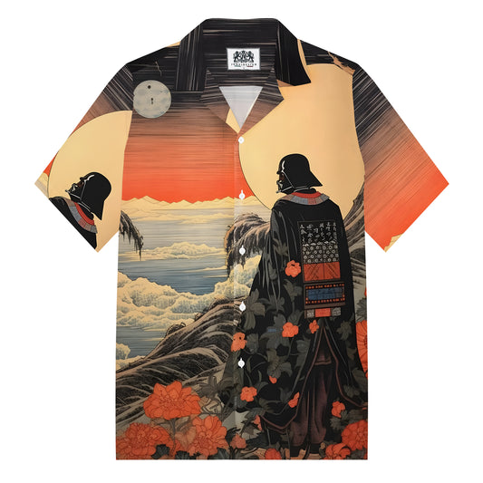 Shore Sea View Star Wars Print Camp Collar Short Sleeve Shirt