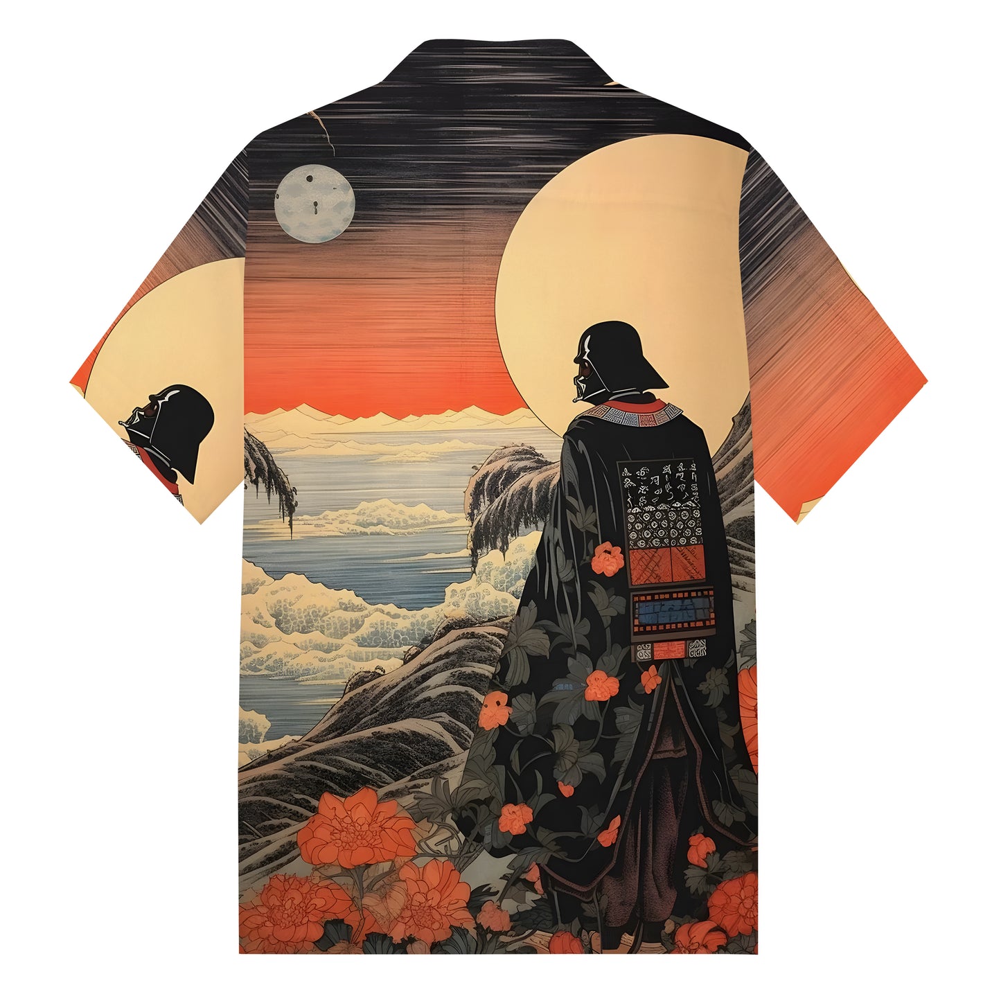 Shore Sea View Star Wars Print Camp Collar Short Sleeve Shirt