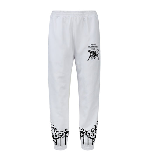 Three Headed Gog Print Elastic Waist Sports Sweatshirt Pants