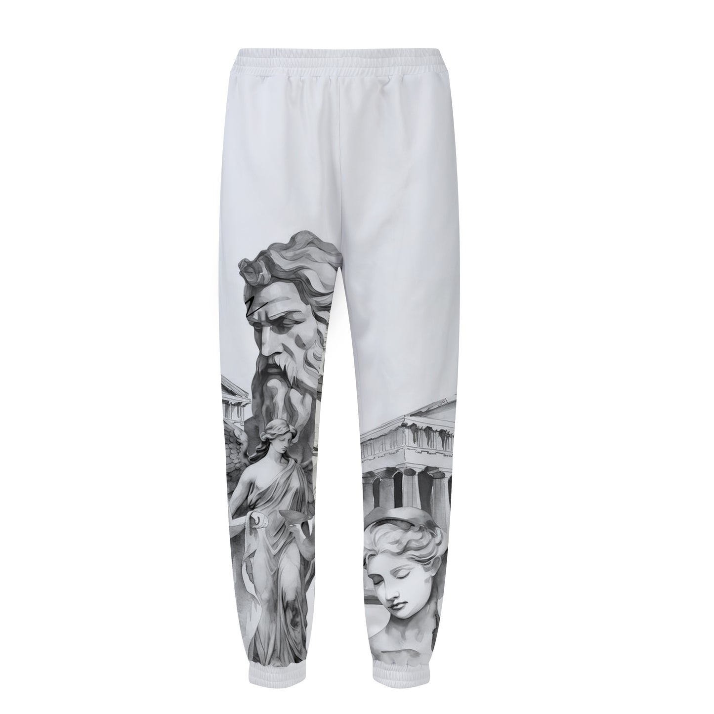 Ancient Greek Statue Print Elastic Waist Sports Sweatshirt Pants