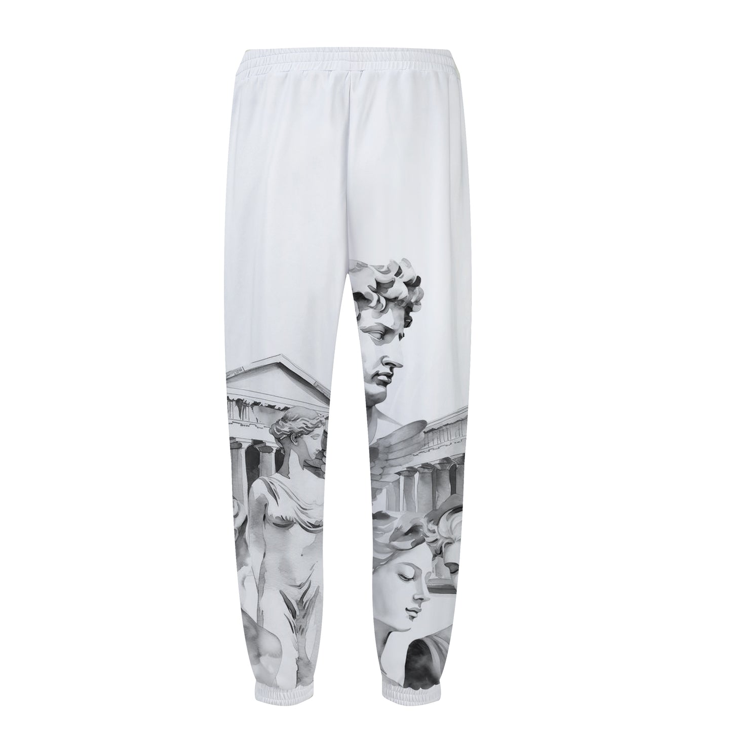 Ancient Greek Statue Print Elastic Waist Sports Sweatshirt Pants