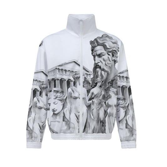 Ancient Greek Statue Print Zip Up Track Suit Top