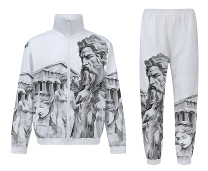 Ancient Greek Statue Print Elastic Waist Sports Sweatshirt Pants