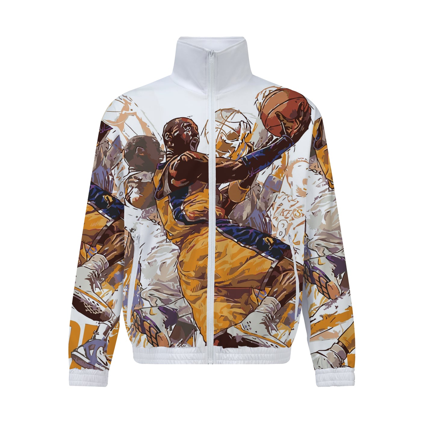 Basketball Superstar Print Zip Up Track Suit Top