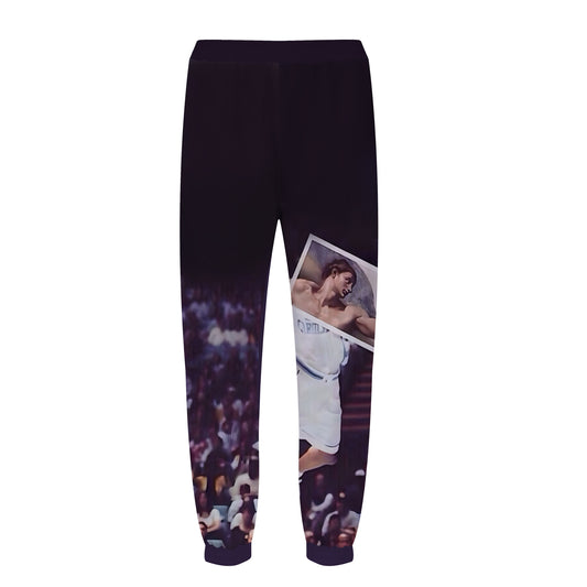 Handsome Dunk Print Elastic Waist Sports Sweatshirt Pants