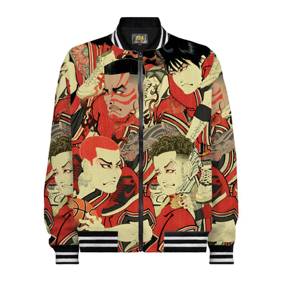 Anime Basketball Print Bomber Jacket