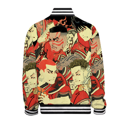 Anime Basketball Print Bomber Jacket