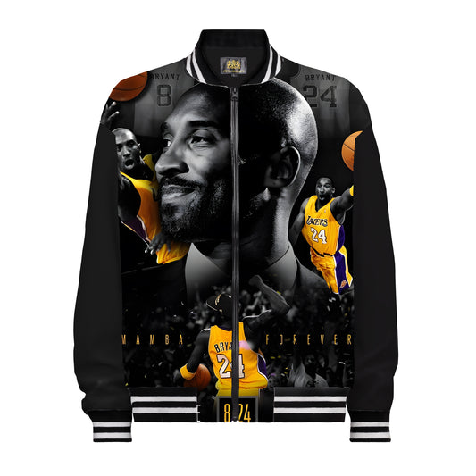 Basketball Star Hip-Hop Baseball Uniform Print Bomber Jacket